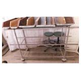 Metal shelving unit rack on casters, 6