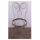 Vintage wrought iron ice cream parlor chair, no