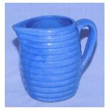 Vintage Beehive ring glazed pottery crock creamer,