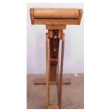 Custom made wood workshop roller stand, 16" x 42"