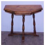 Vintage oak half entry hall table,