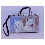 Hamsets Westie dog purse bag - Westie daisy purse