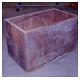 Primitive wooden dovetail shipping crate box,