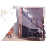 Wood & plexiglass display case, 27" x 4" x 37"