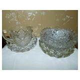 Pattern glass serving dishes