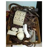 Box of extension cords - etc.