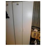 White wardrobe w/ shelf, 70"H x 24"W x 21 1/2"D
