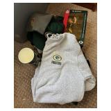 grey tote filled with Green Bay Packers