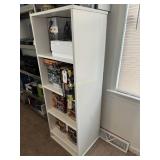 5- Tier white wooden bookshelf