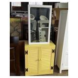 Yellow 2 Door, 2 Shelf Cabinet, Measures: 21.5"W