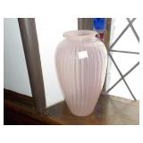 Pink Glass Vase 13 x 8"