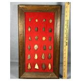 Authentic Arrow Head Display Framed Display