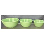 (3) Jadeite Nestiing Bowls See Photos for Details