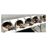 (5) Cast Iron Cow Waterers See Photos for Details
