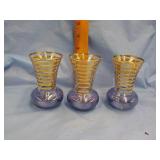 3 small vases