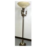 4-Light Art-Deco Torchiere Lamp Working - See