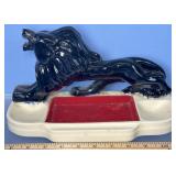 MCM Lion Porcelain Desk Piece See Photos for