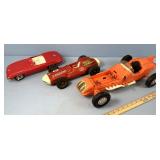 (3) Plastic Early Cars Some Restore - See Photos