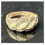 Antique Sterling Marcasite w/Opals Ring See