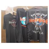 3 Hard Rock Cafï¿½ T shirts LG