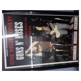 Guns N Roses concert poster framed 13X22