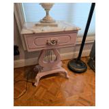 GRANITE TOP TABLE & LAMP