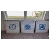 Trio of Framed Wall Decor