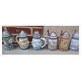 (6) Mini Avon Steins