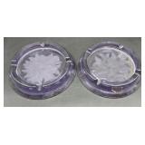 (2) Viking Lavender Ashtray BowlsSome chips see