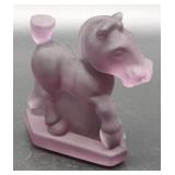 Heisey Imperial Frosted Purple Plug Horse