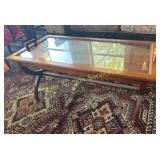 Glass Top Coffee Table 17 high x 37 long x 18 deep