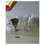 Misc. Crystal Glasses and Silver Vase