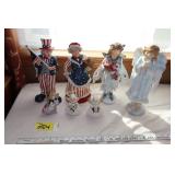 Angel & patriotic figurines