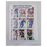 Lot Of 1993-1994  Panini Hockey Proof Panels