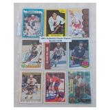 Lot Of 9 Different Autographed Hockey Cards