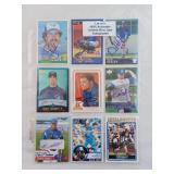 Lot Of 9 Autographed Blue Jay Baseball Cards