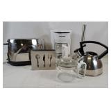 Kitchen Lot including Sunbeam Toaster, Black &