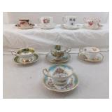 Lot Of 8 Different Tea Cup And Saucer Sets