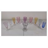Collection of Vintage milkshake glasses and a