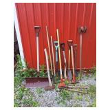 Outdoor gardening tools! Including shovels, hoe,