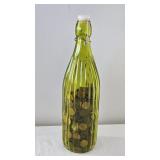 Glass 12" Bottle with Copper one cent Coins