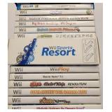 13 Wii Video games, all complete with manuals.