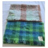 (2) Vintage Mohair Scotland Plaids Throws