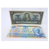 1937 Canada $5 Bill & 1979 Canada $5 Bill