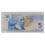 2002 Choice Uncirculated Canada Five Dollar Bill