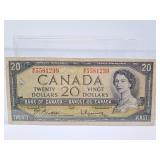 1954 Canada $20 Bill