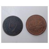 Rare 1816 Waterloo Half Penny with Nice Detail