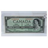 Devils Face 1954 Canada $1 Bill