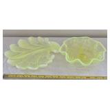 Opalescent Vaseline Glass Trays