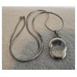 Birks Sterling Silver Locket on 24" 925 Chain